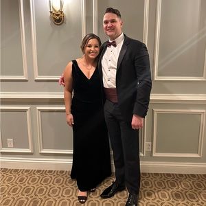 Revelry Dawson Velvet Bridesmaid Dress, Size 16, Black